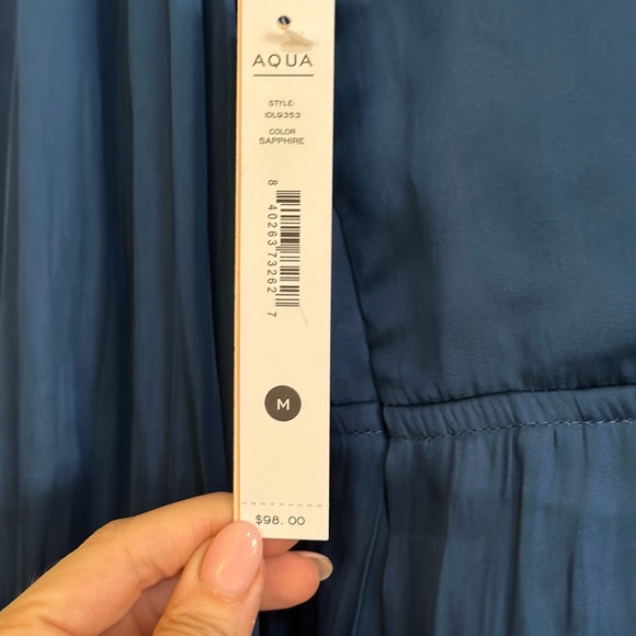 Teal Satin Dress - Picture 5 of 5